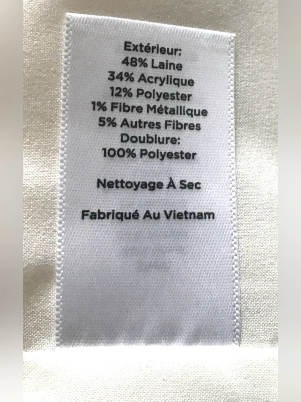 Talbots Dazzling Tweed A-Line Skirt Metallic Wool Blend Button Front Sz 14 Ivory